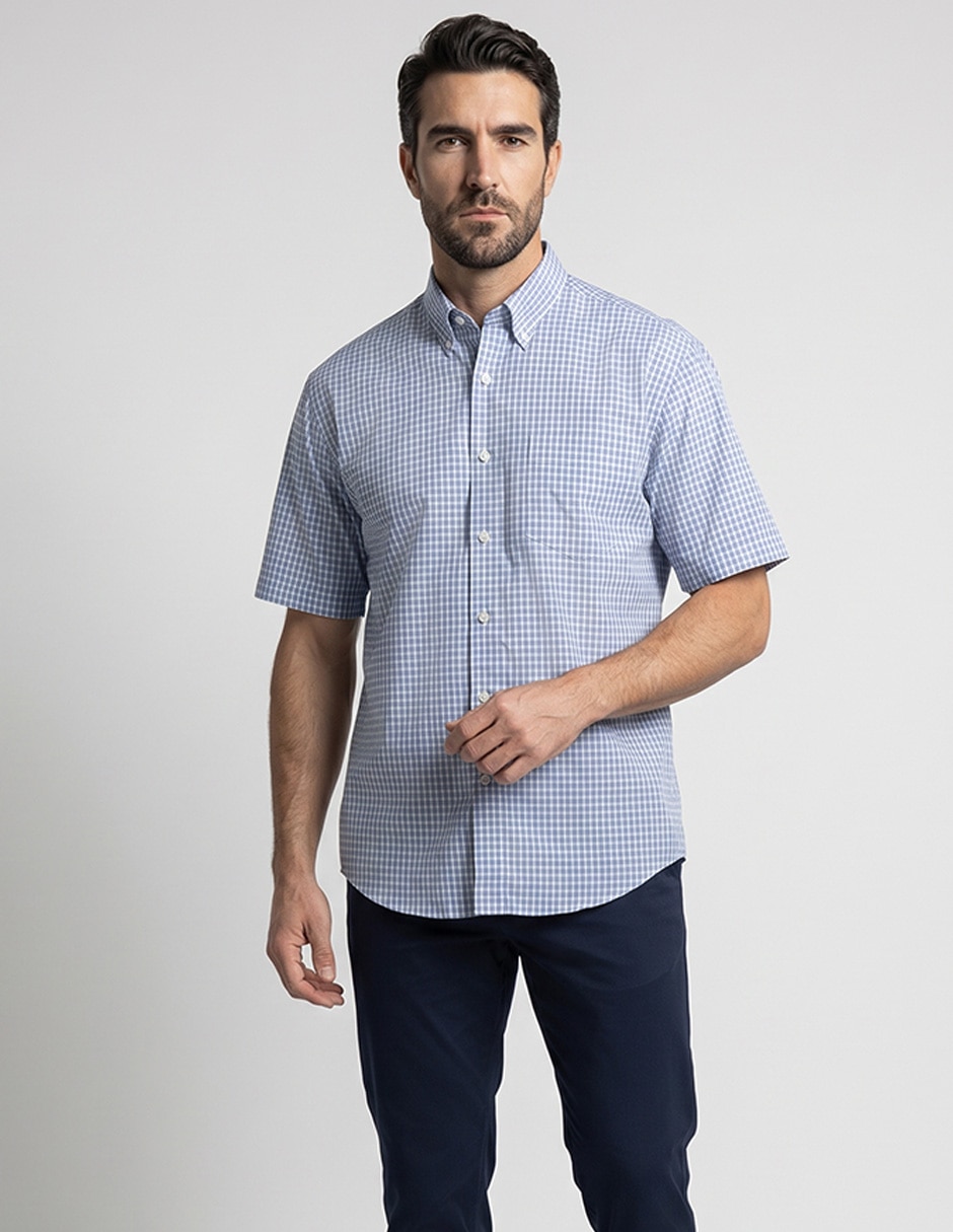 Camisa/Sobrecamisa Casual De Mezcla De Materiales Manga Corta Para Hombre Camisa/Sobrecamisa Casual De Mezcla De Materiales Manga Corta Para Hombre
