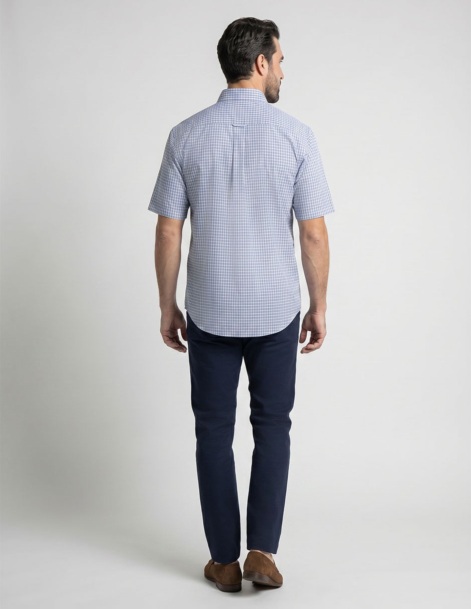 Camisa/Sobrecamisa Casual De Mezcla De Materiales Manga Corta Para Hombre 2