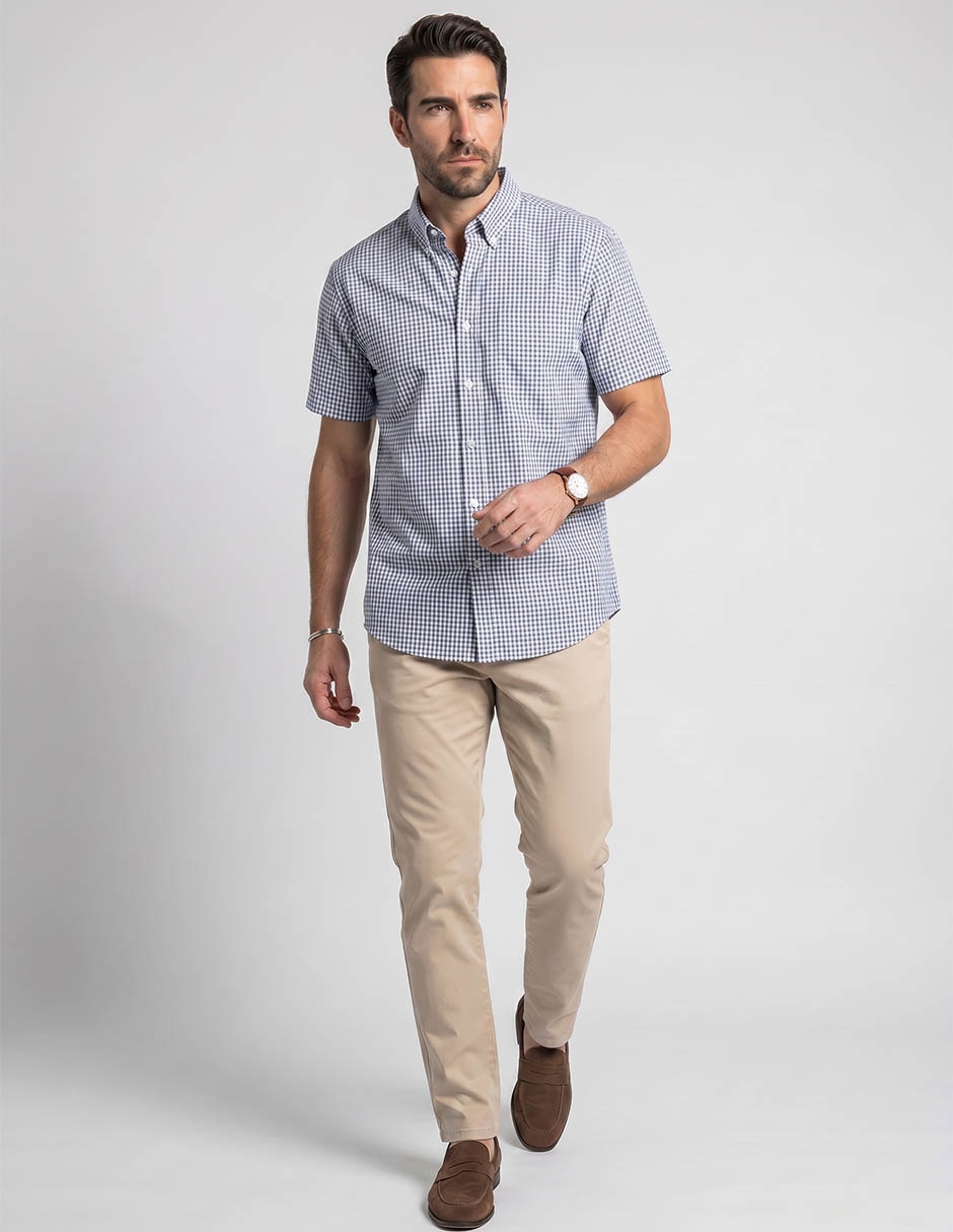 Camisa Casual Cavalatti Corta Para Hombre