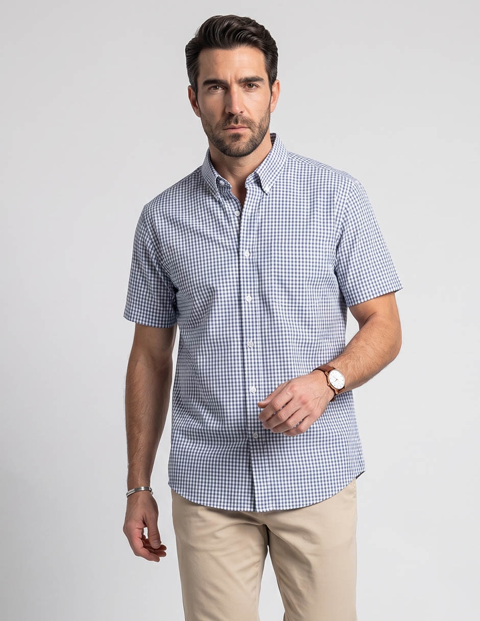 Camisa casual corta para hombre