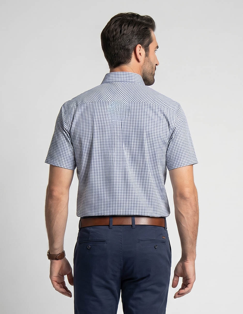 Camisa Casual Cavalatti De Algodón Manga Corta Para Hombre