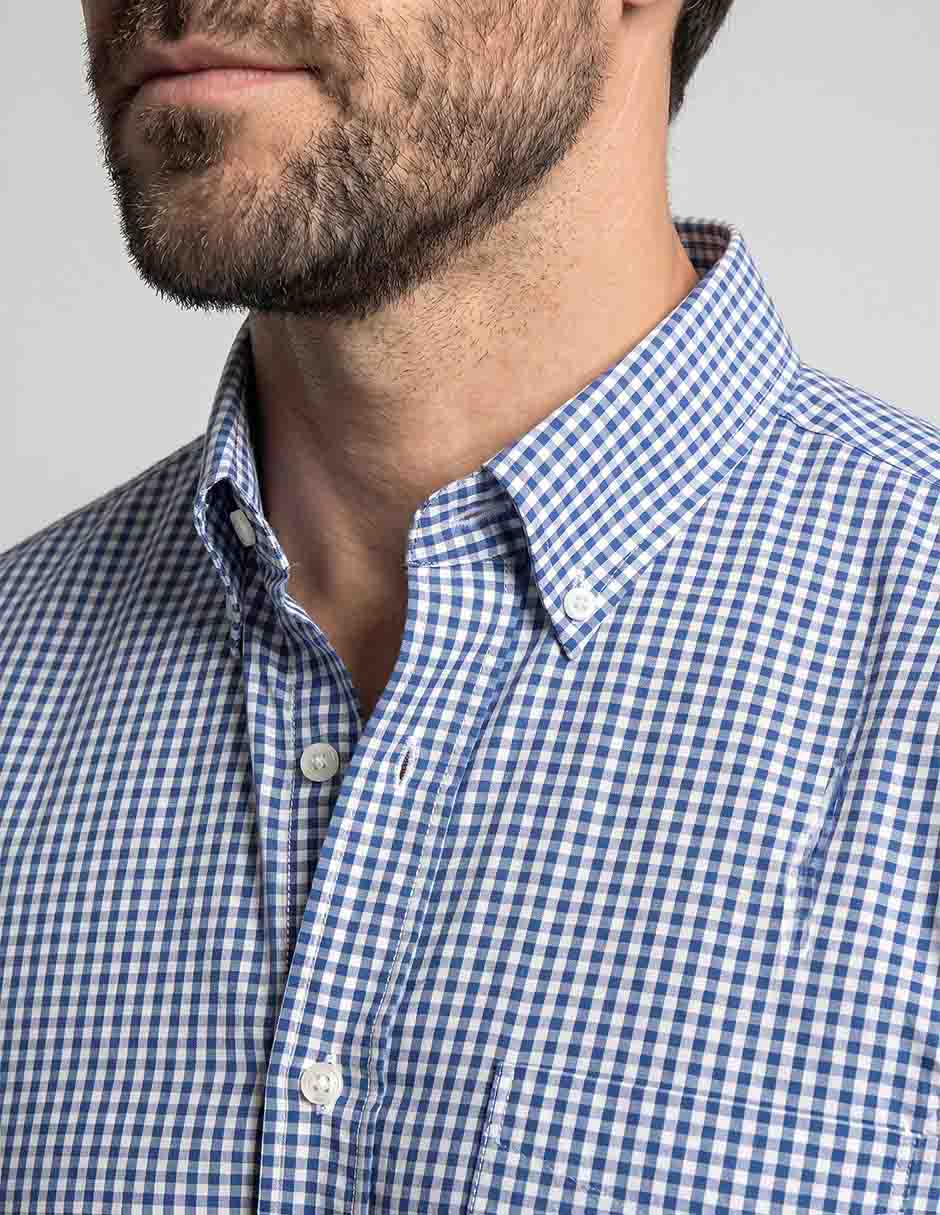 Camisa Casual Cavalatti De Algodón Manga Corta Para Hombre