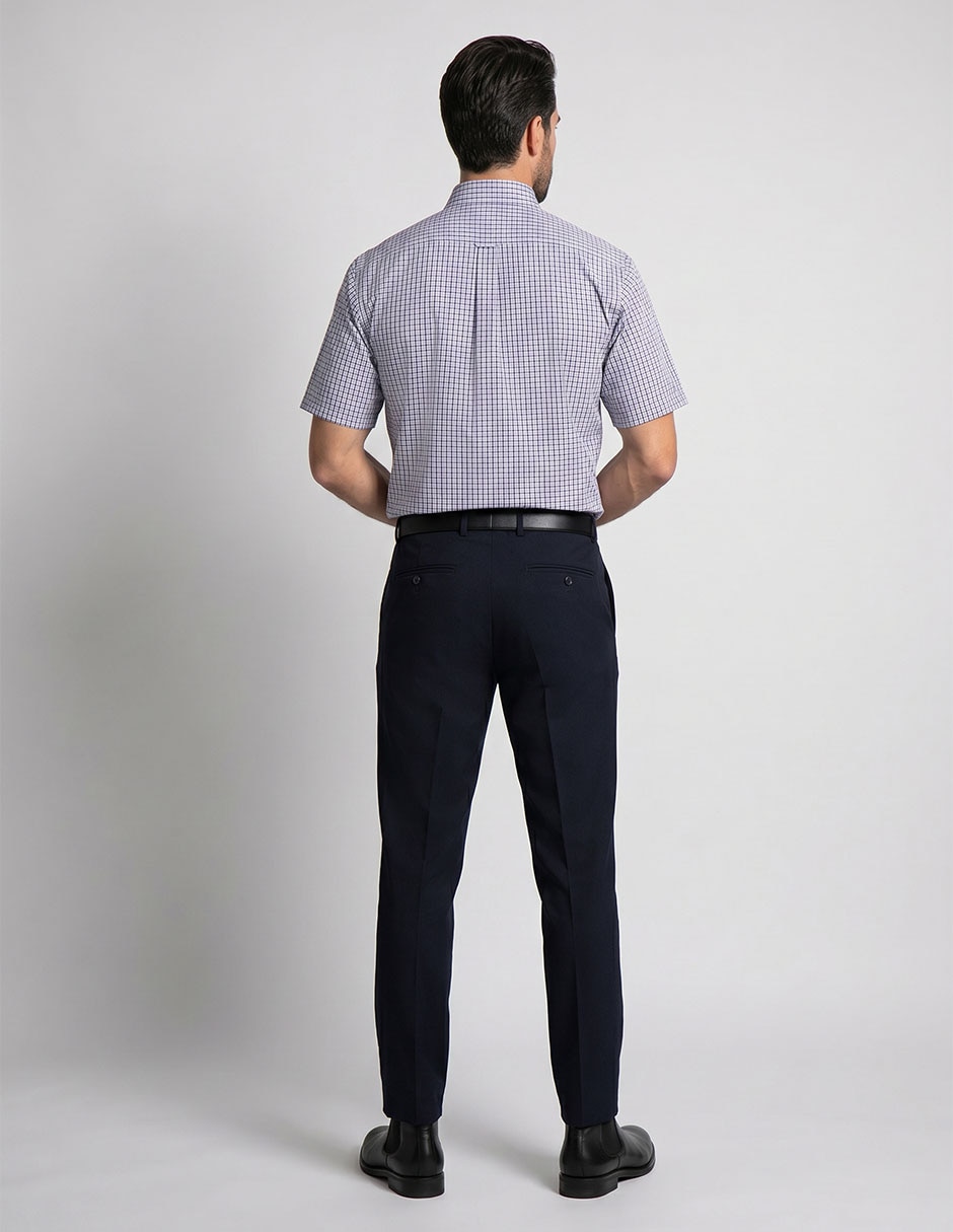 Camisa business casual manga corta para hombre 2