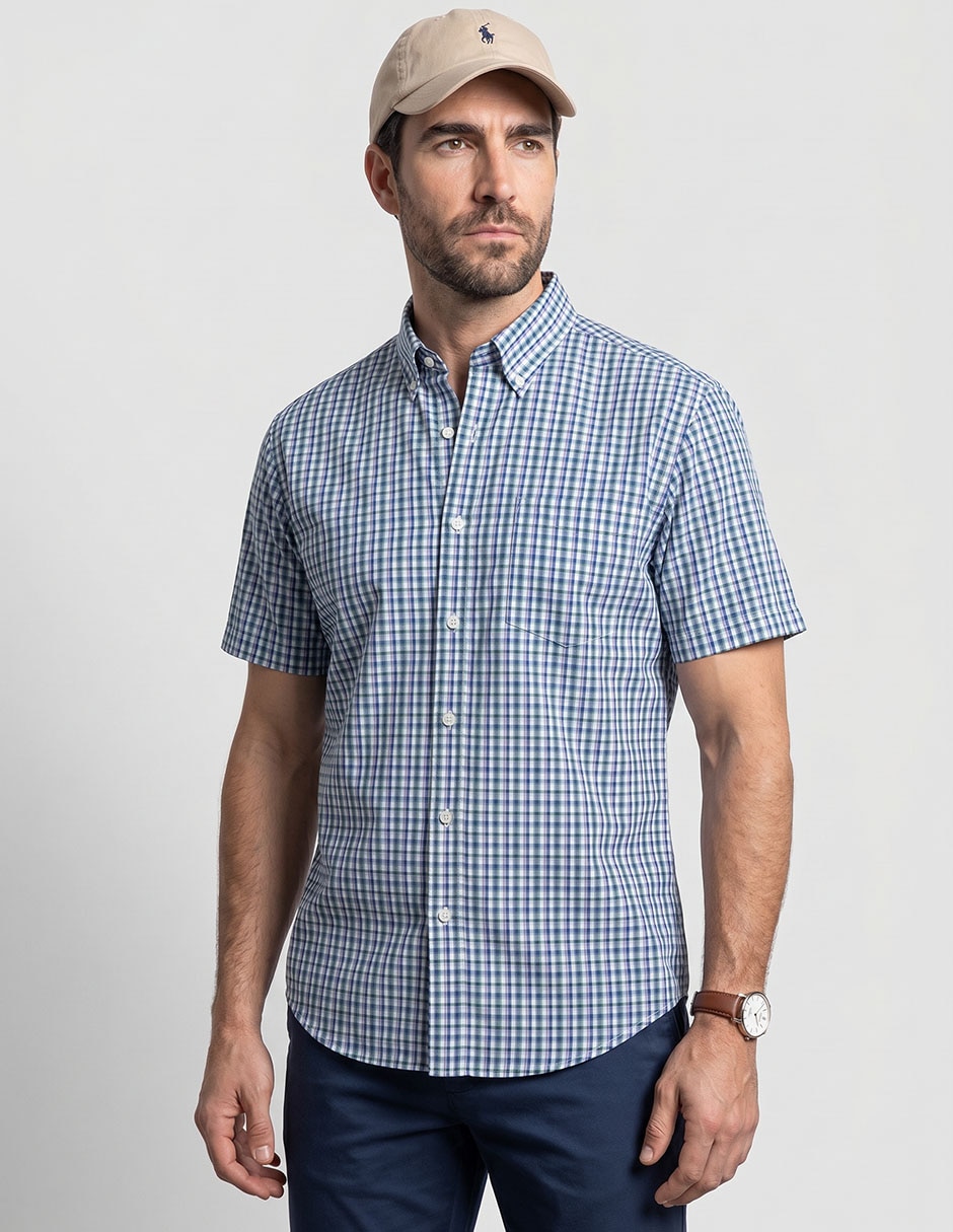 Camisa/Sobrecamisa Casual De (Si Aplica) Mezcla De Materiales Manga Corta Para Hombre Camisa/Sobrecamisa Casual De (Si Aplica) Mezcla De Materiales Manga Corta Para Hombre