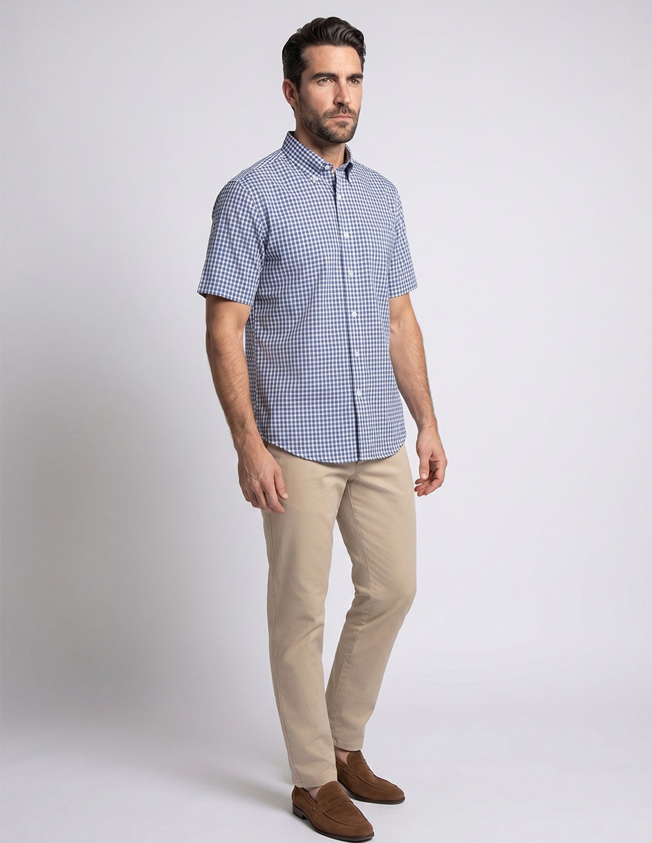 Camisa casual manga corta para hombre