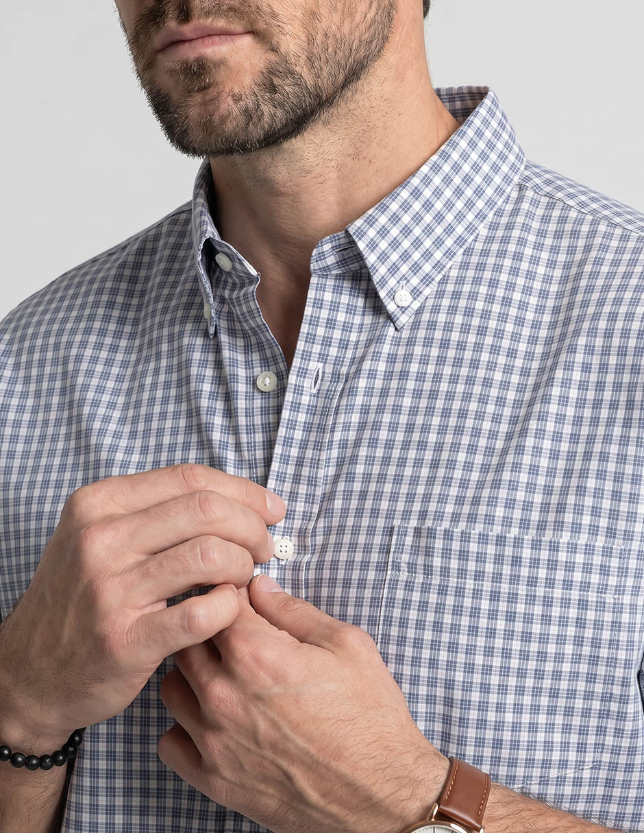 Camisa casual cavalatti manga corta para hombre