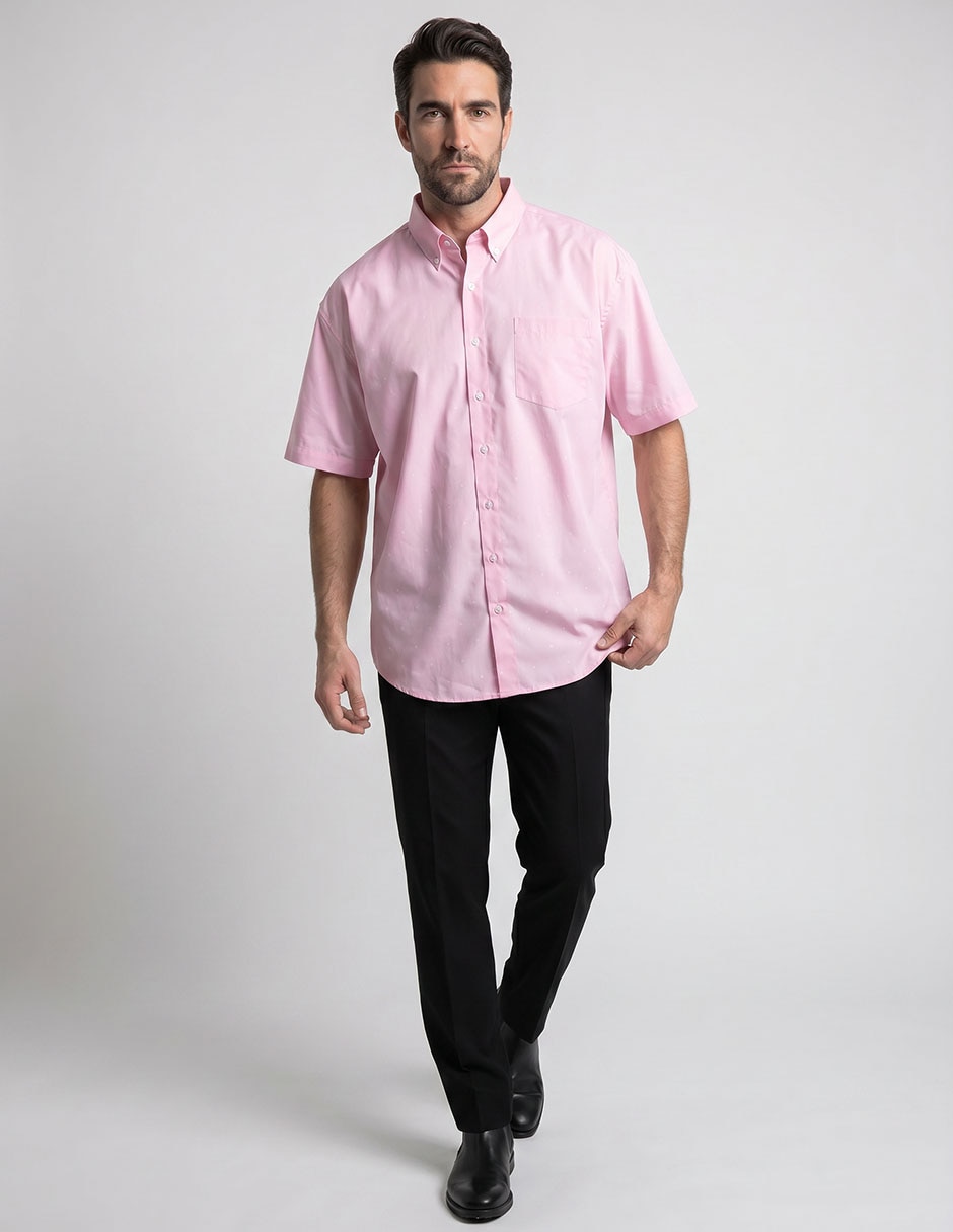 Camisa/Sobrecamisa Casual De (Si Aplica) Mezcla De Materiales Manga Corta Para Hombre 2