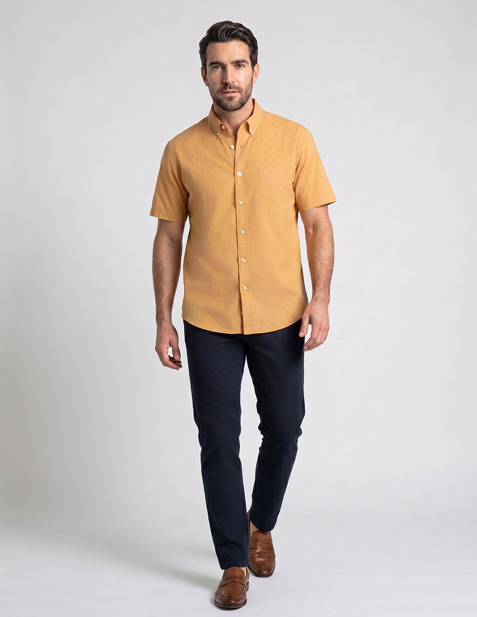 Camisa casual cavalatti manga corta para hombre