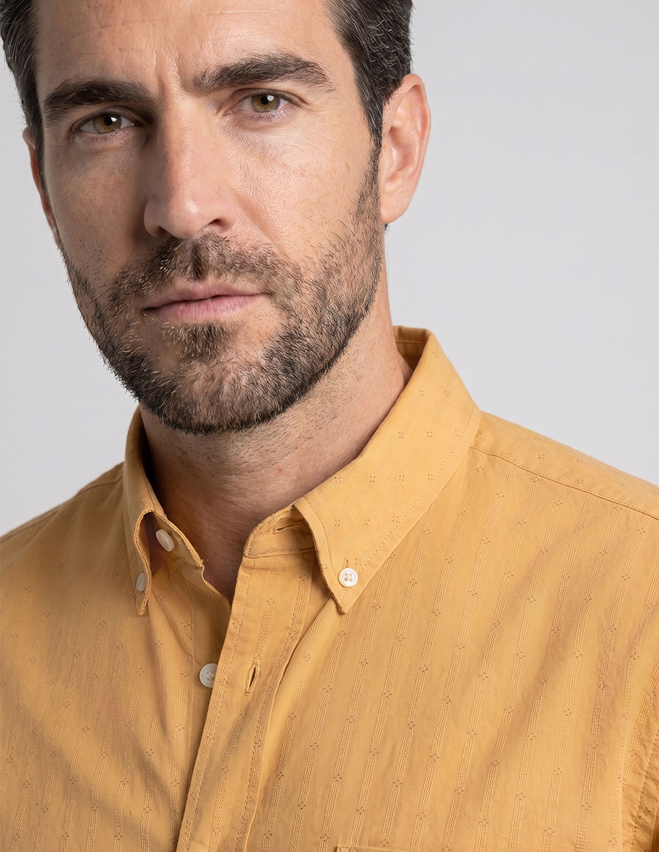 Camisa casual cavalatti manga corta para hombre
