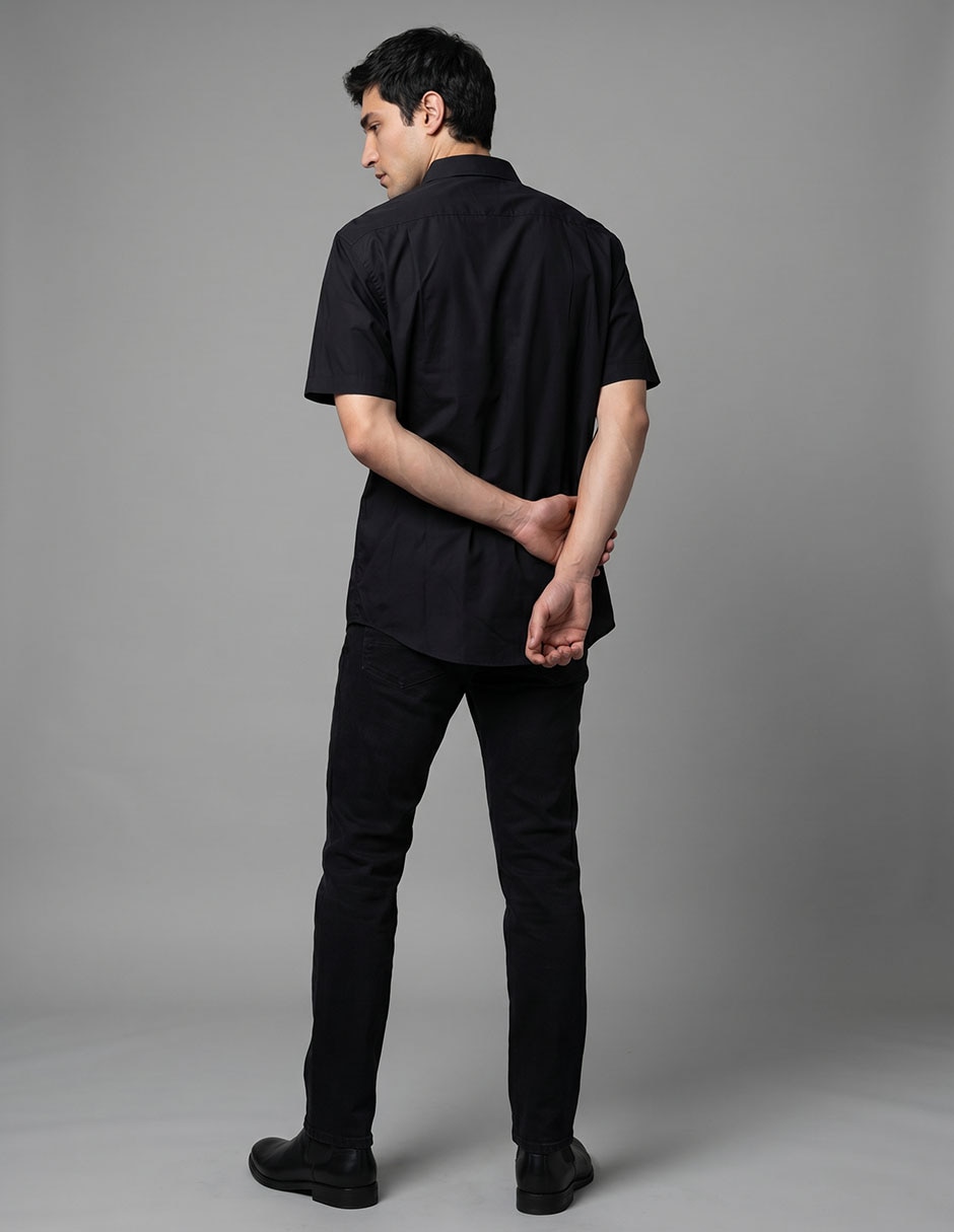 Camisa casual cavalatti manga corta para hombre