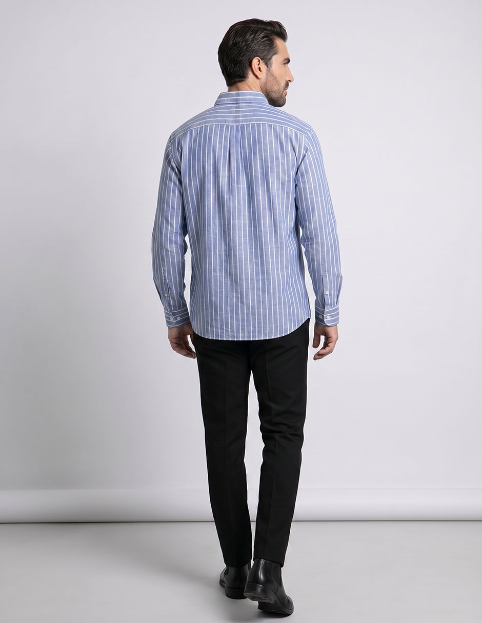 Camisa casual manga larga para hombre