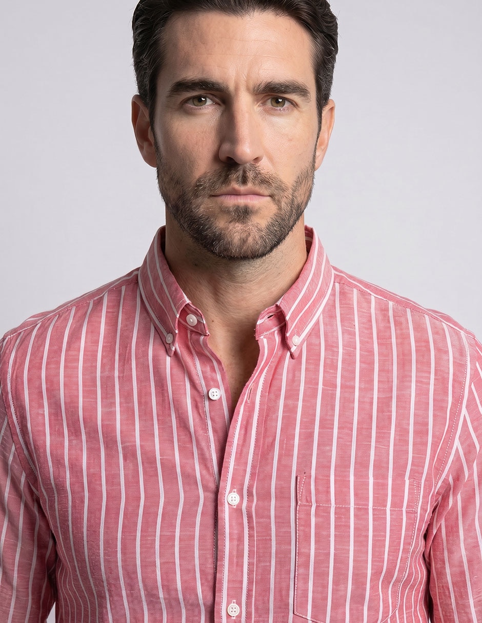 Camisa casual cavalatti manga larga para hombre