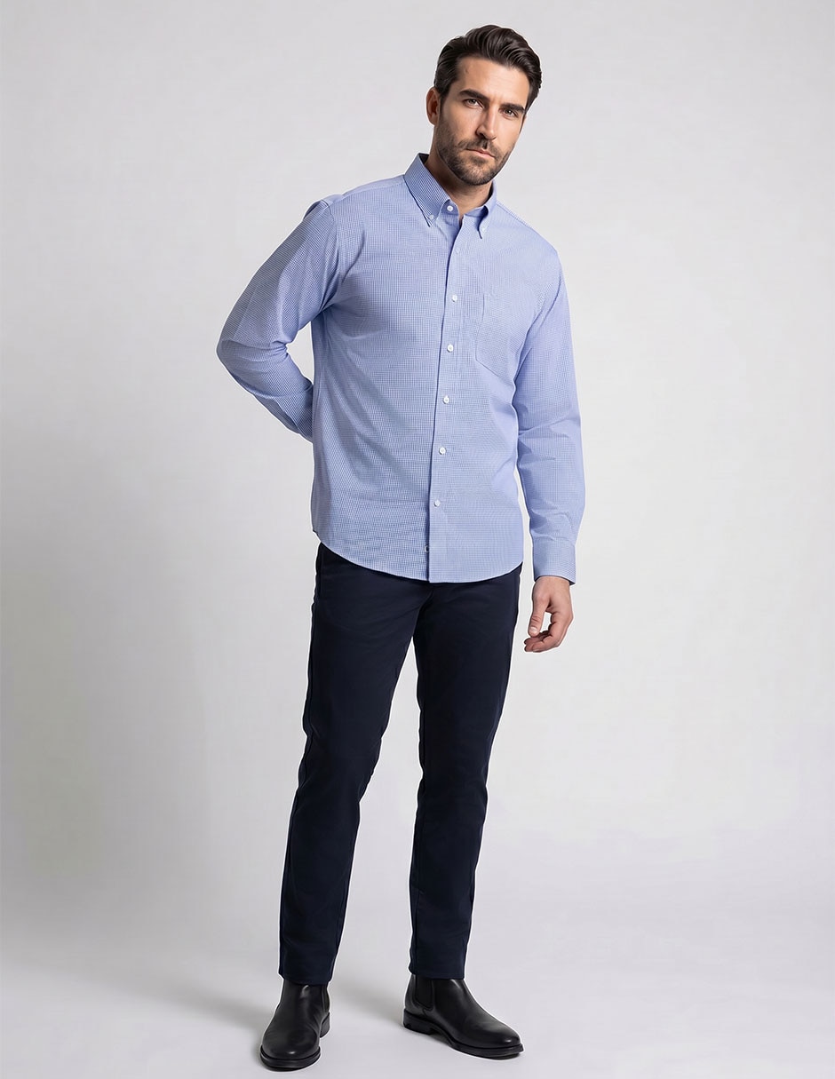 Camisa casual manga larga para hombre