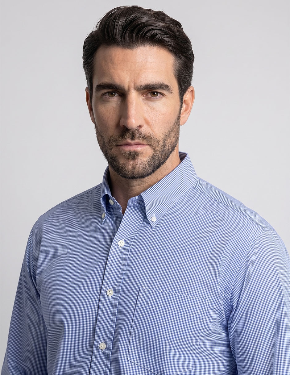 Camisa casual manga larga para hombre 3