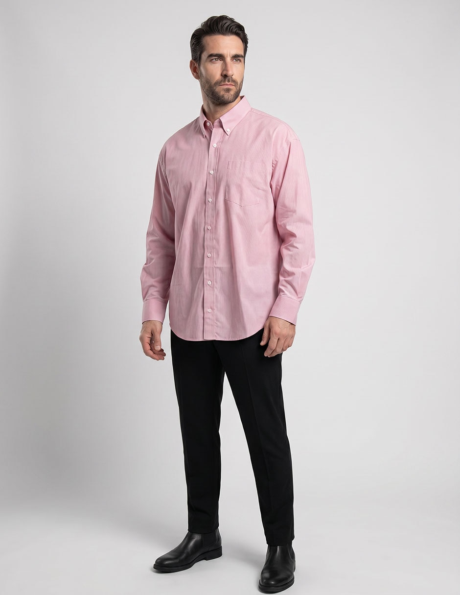 Camisa/Sobrecamisa Casual De (Si Aplica) Mezcla De Materiales Manga Larga Para Hombre