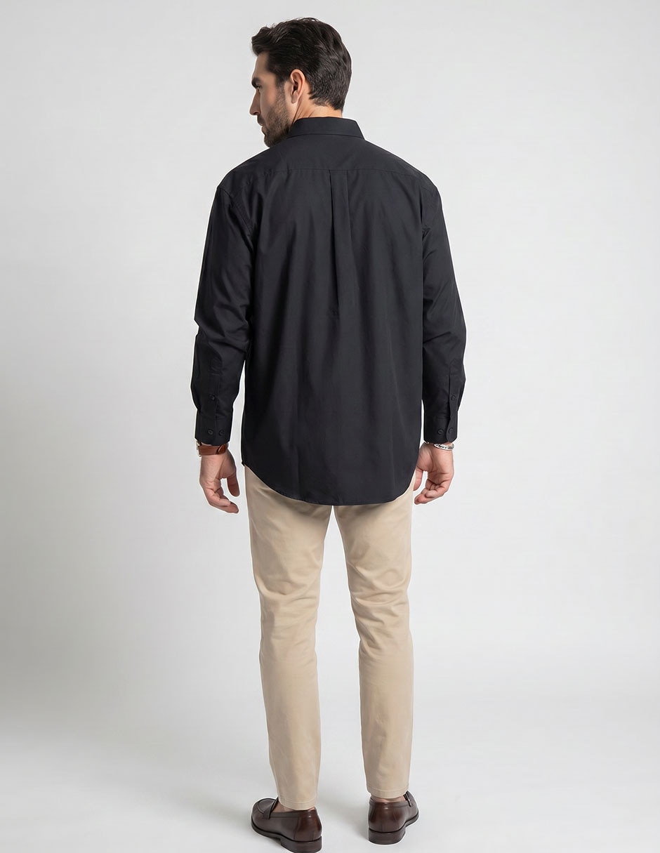 Camisa casual cavalatti manga larga para hombre