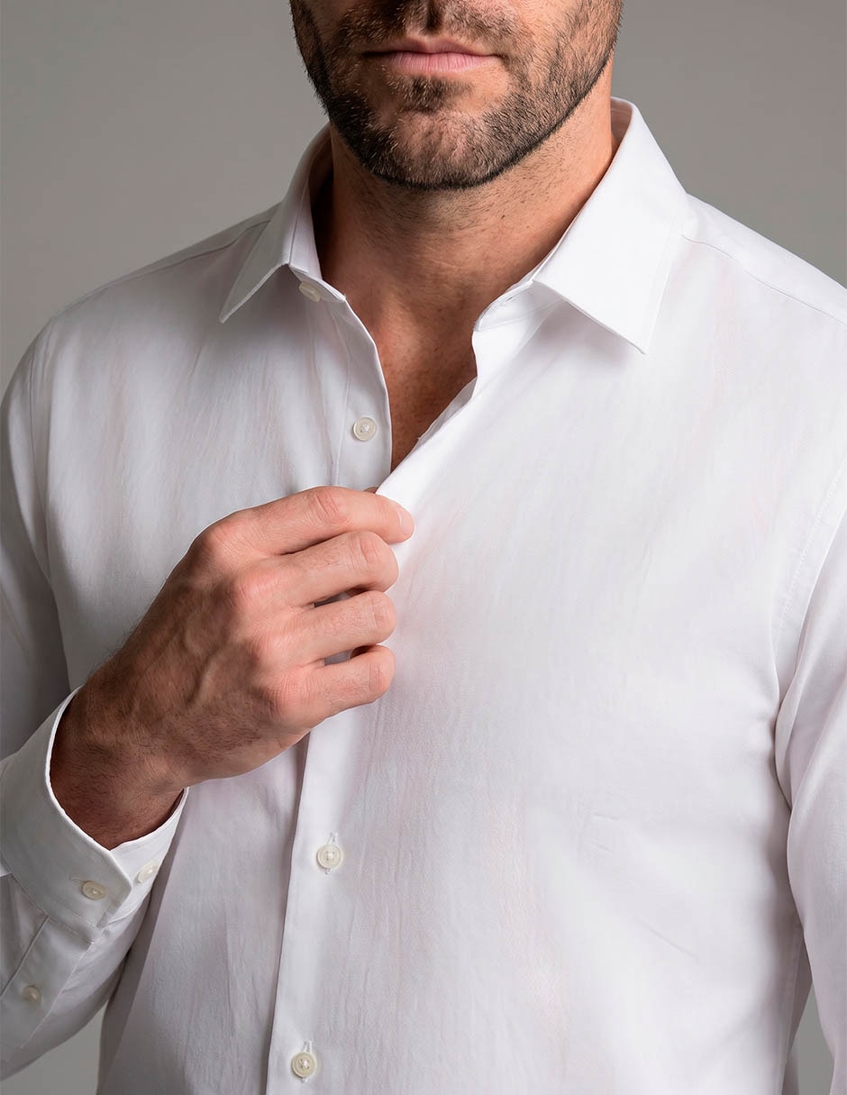 Camisa casual izod manga larga para hombre