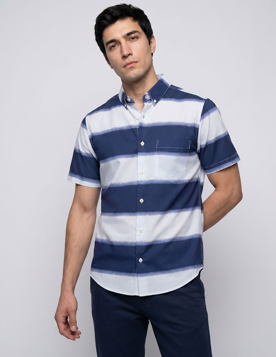 Camisa casual regent street manga corta para hombre