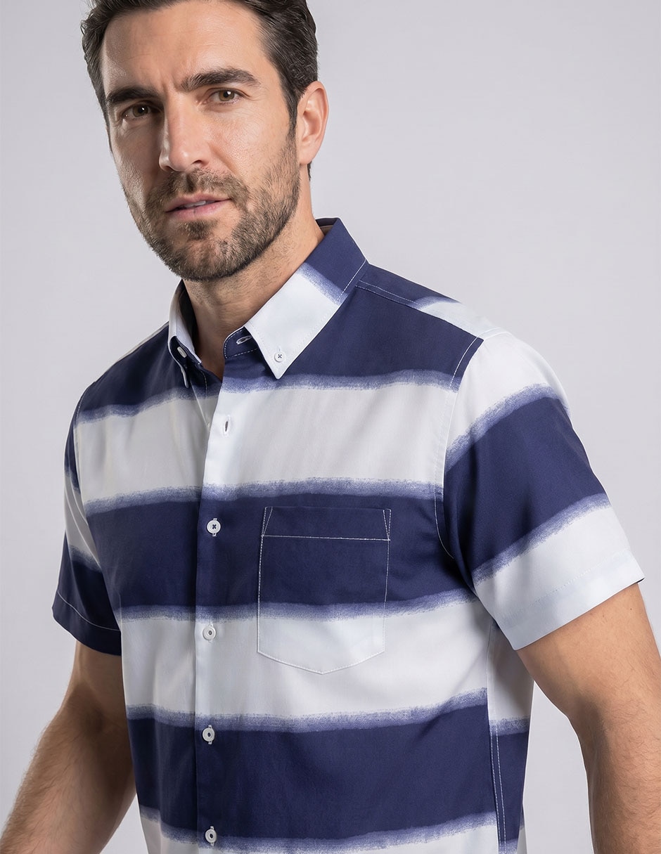 Camisa casual regent street manga corta para hombre