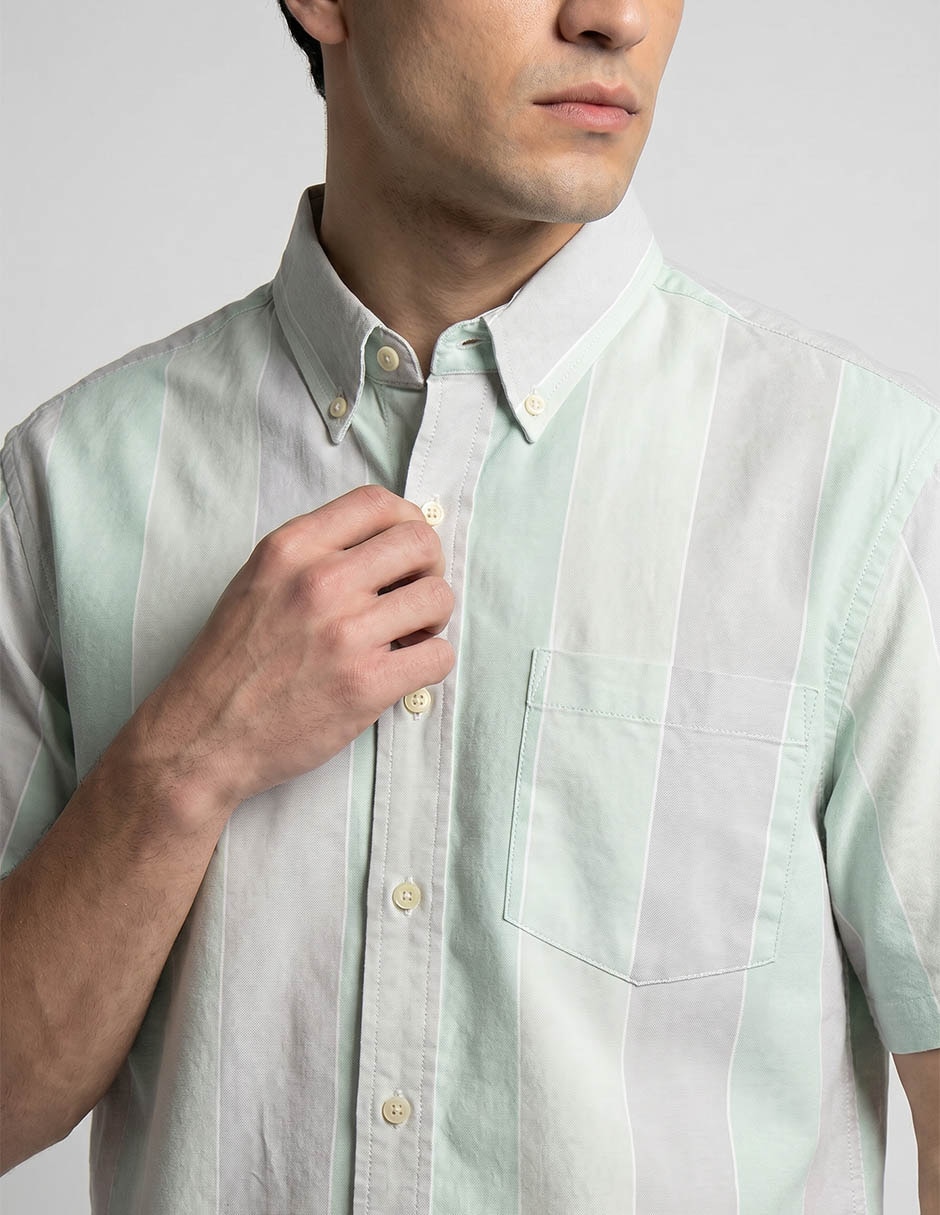 Camisa casual manga corta para hombre