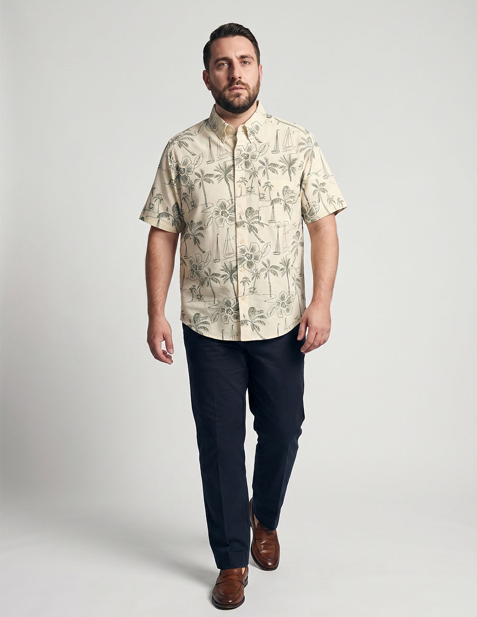 Camisa casual de algodón manga corta para hombre Camisa casual de algodón manga corta para hombre