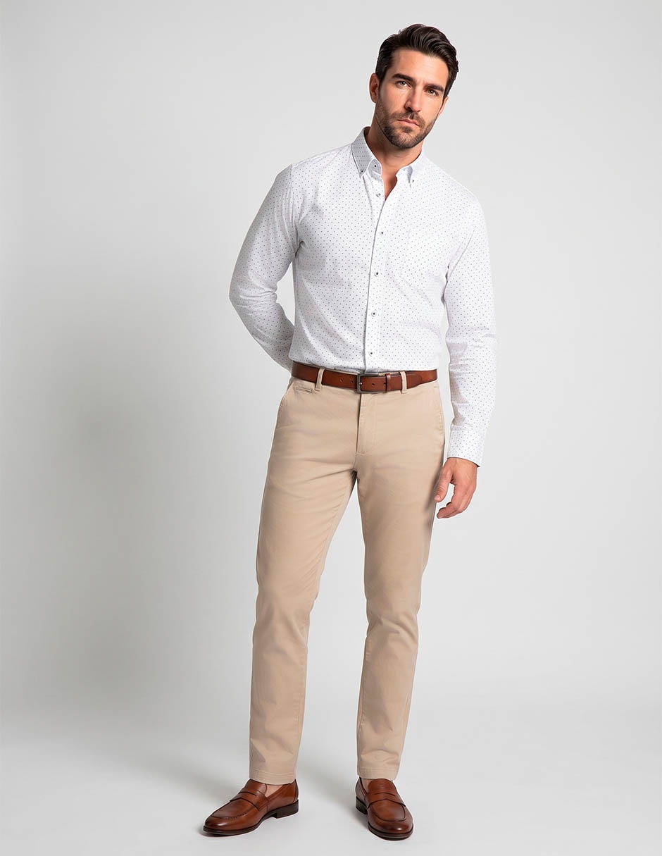 Camisa casual de manga larga para hombre