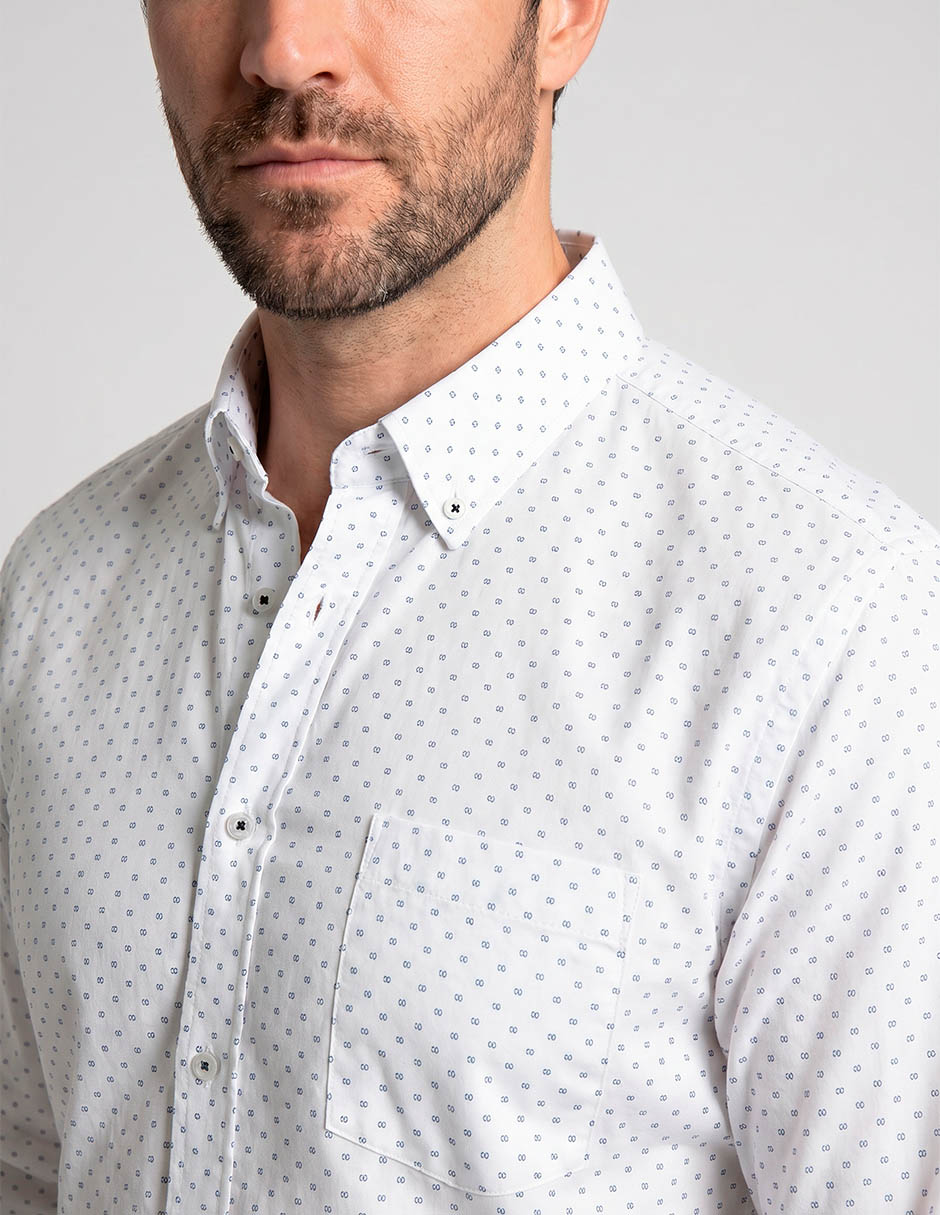 Camisa casual de manga larga para hombre