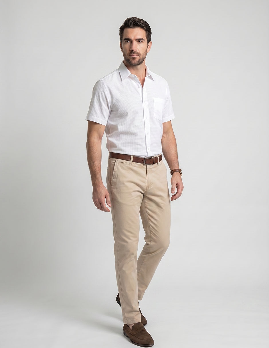 Camisa casual manga corta para hombre