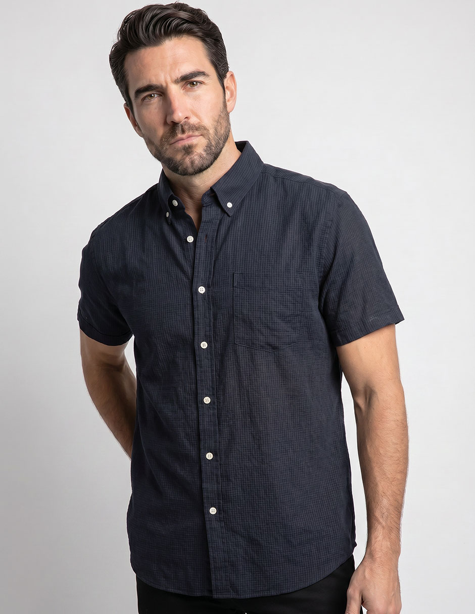 Camisa casual manga corta para hombre
