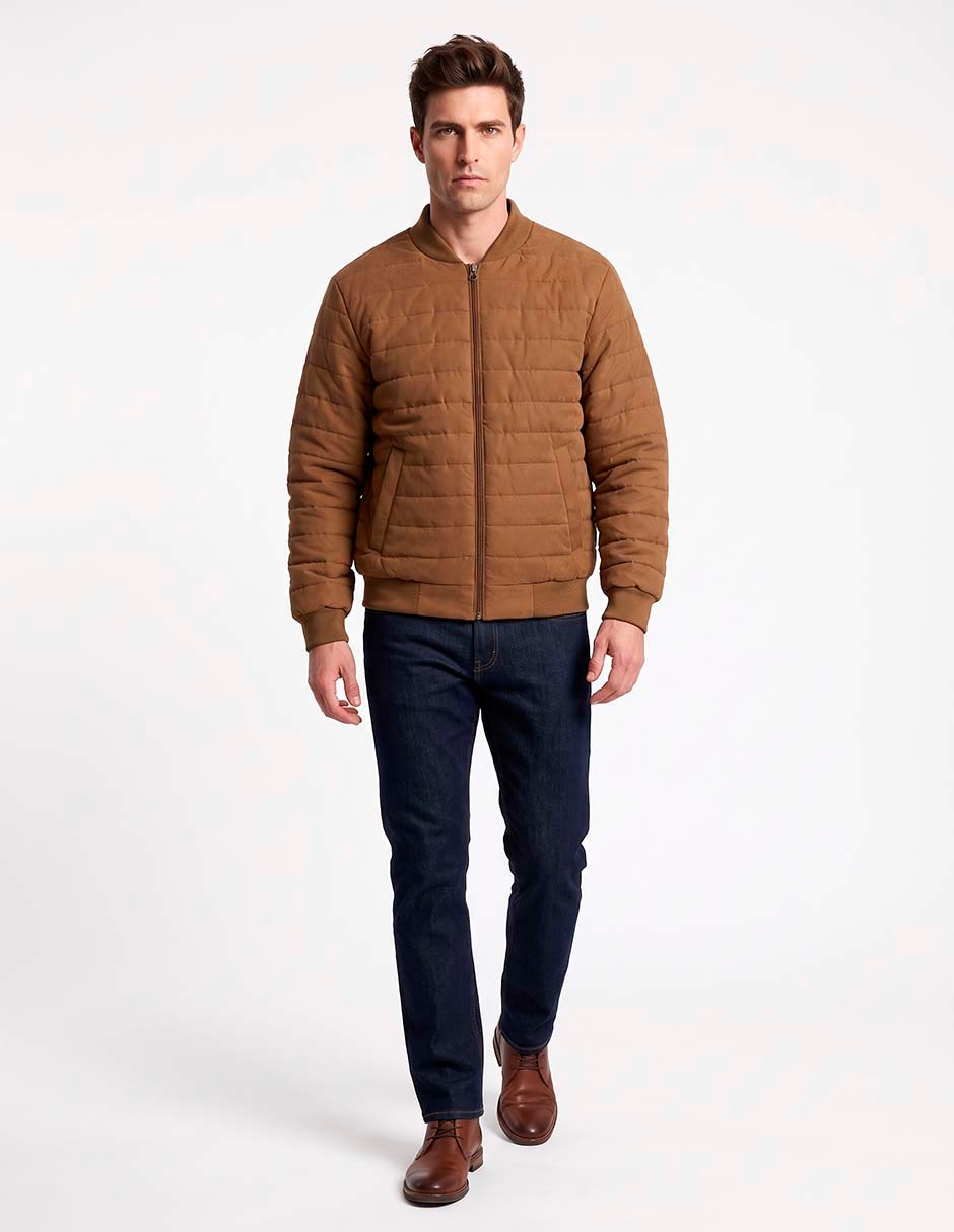 Chamarra bomber con bolsillos para hombre