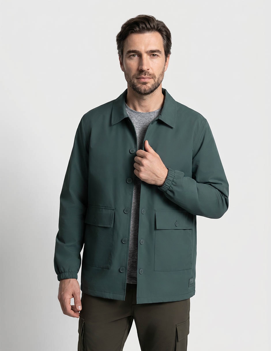 Chamarra casual polosur con bolsillos para hombre