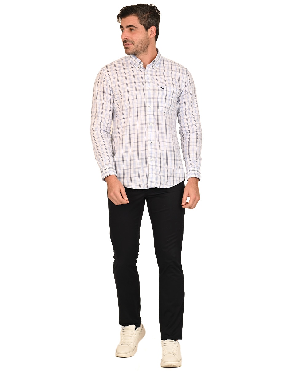 Camisa casual de algodón manga larga para hombre 2