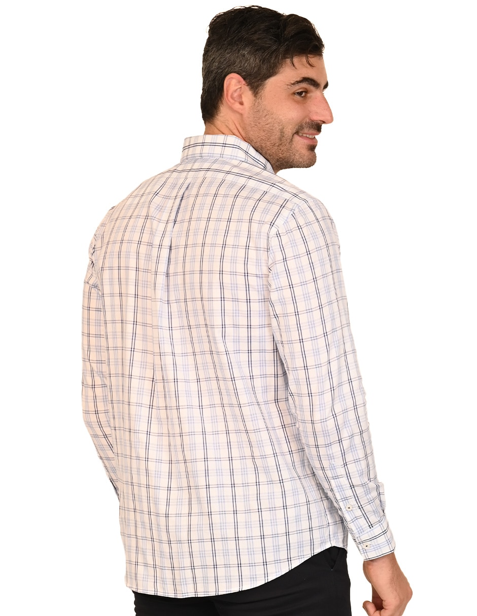 Camisa casual de algodón manga larga para hombre 4