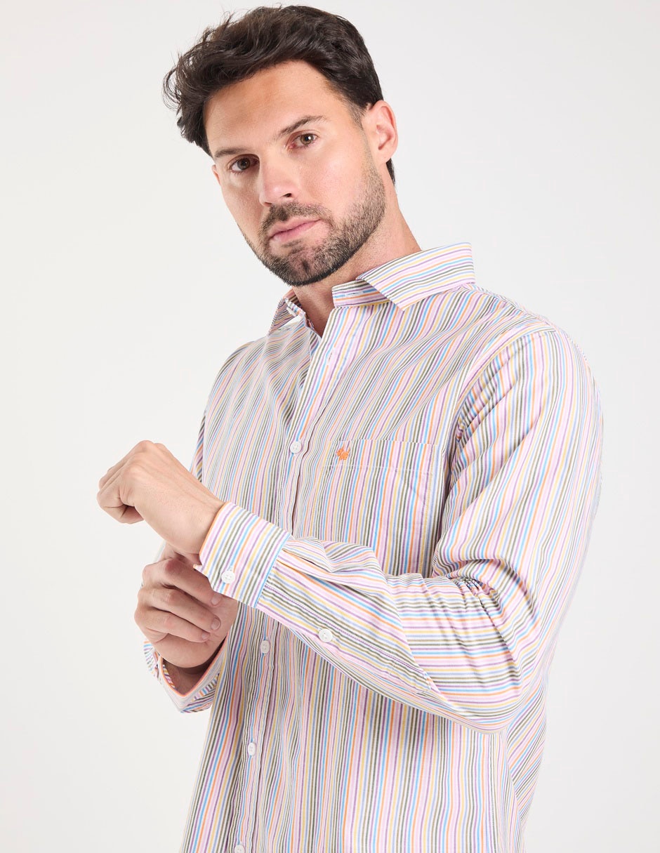 Camisa casual de algodón manga larga para hombre 3