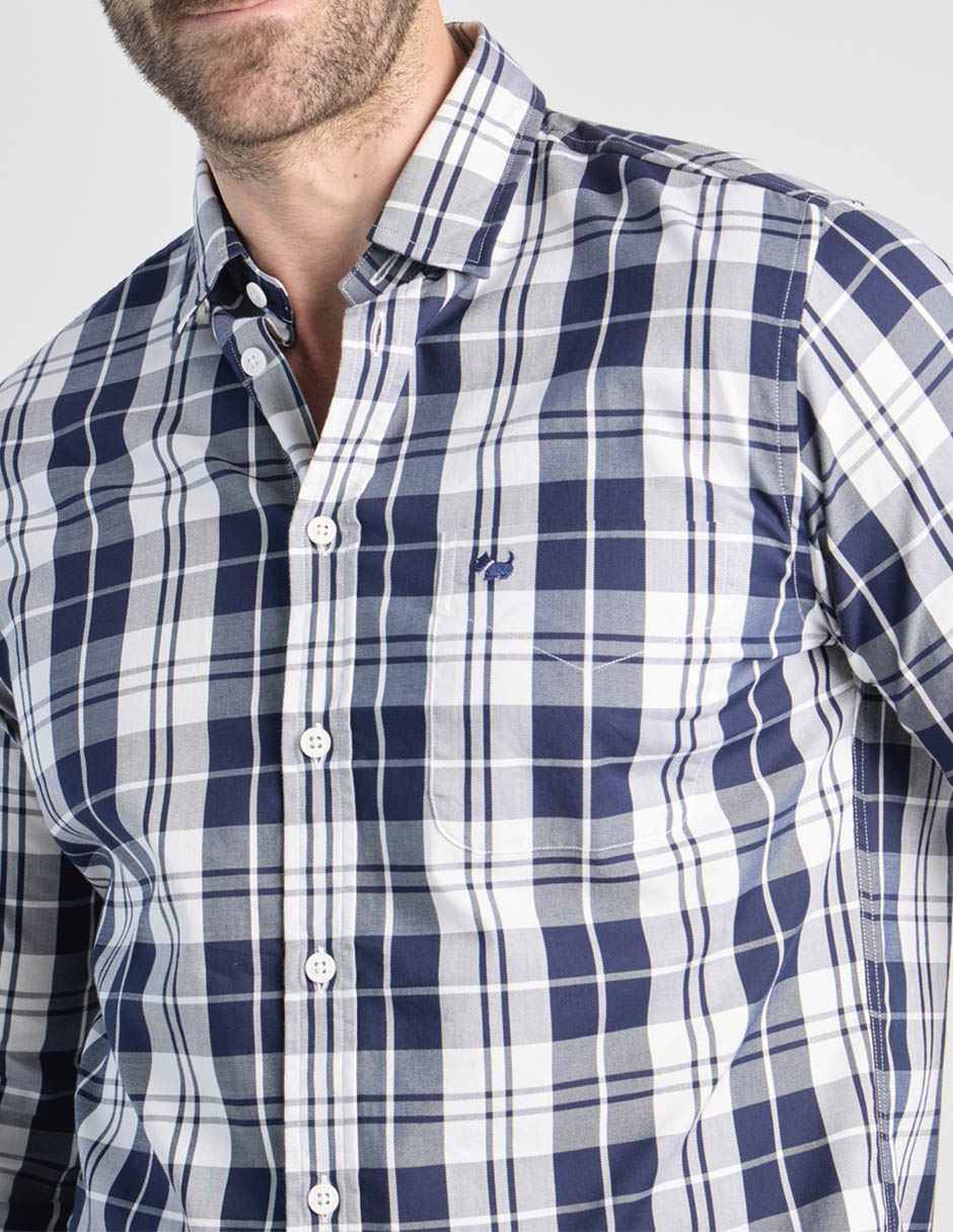 Camisa casual de algodón manga larga para hombre 3