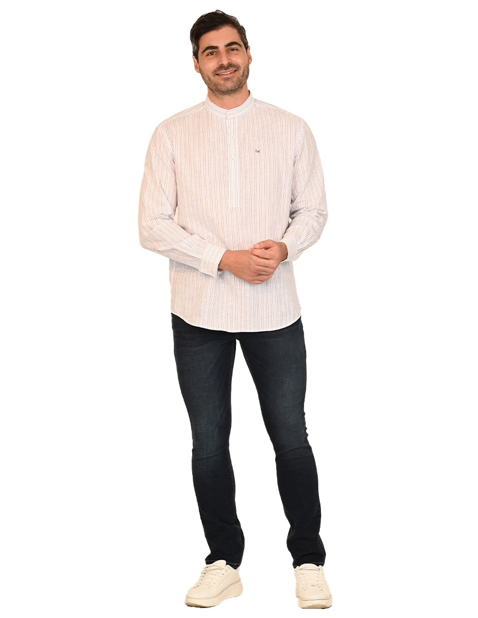 Camisa casual manga larga para hombre