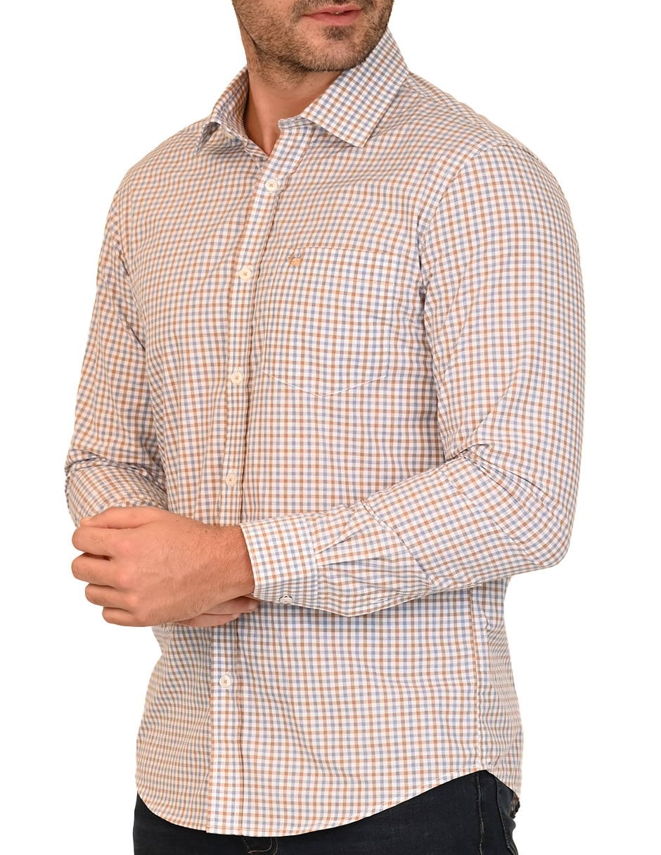 Camisa casual de algodón manga larga para hombre 3