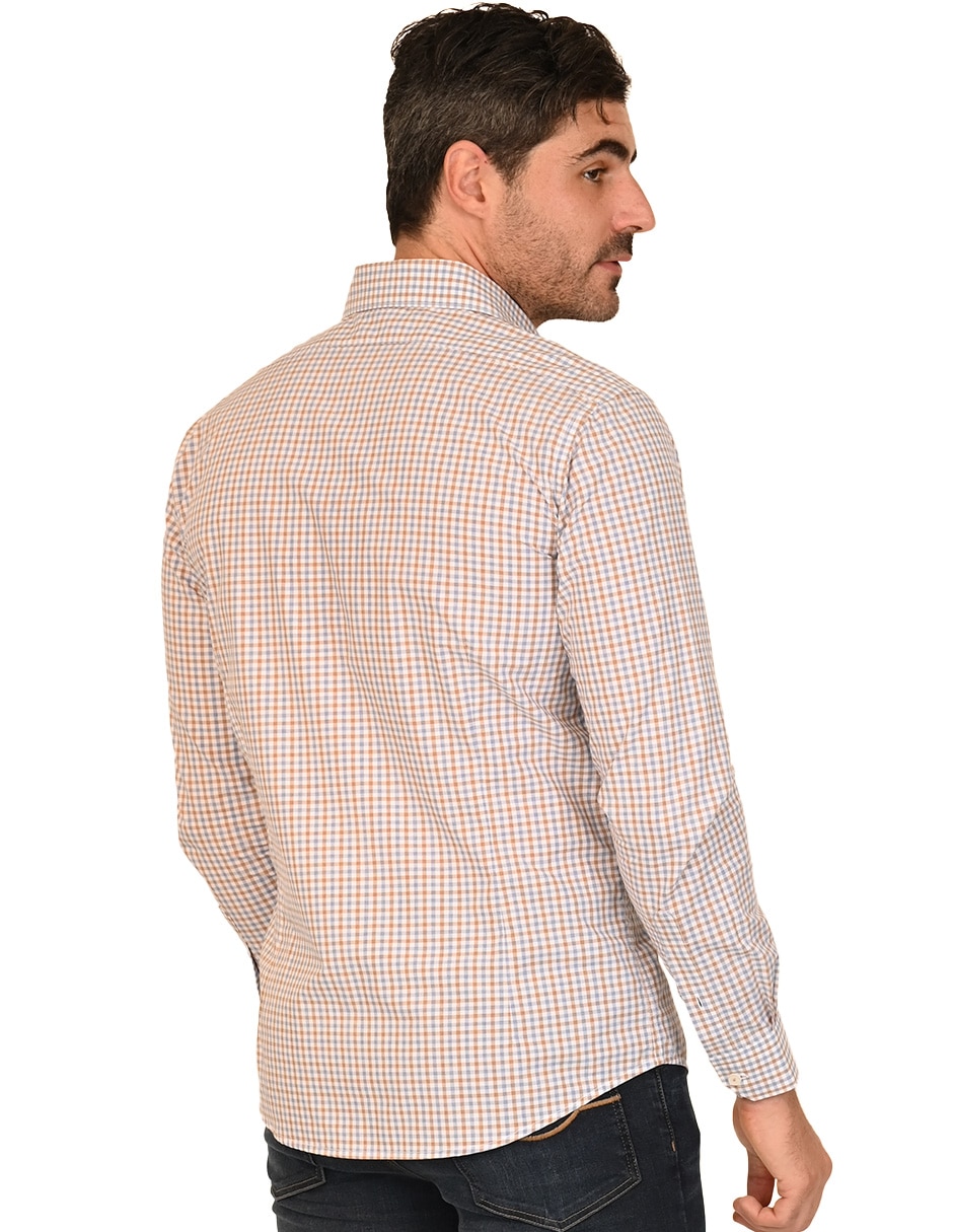 Camisa casual de algodón manga larga para hombre 2