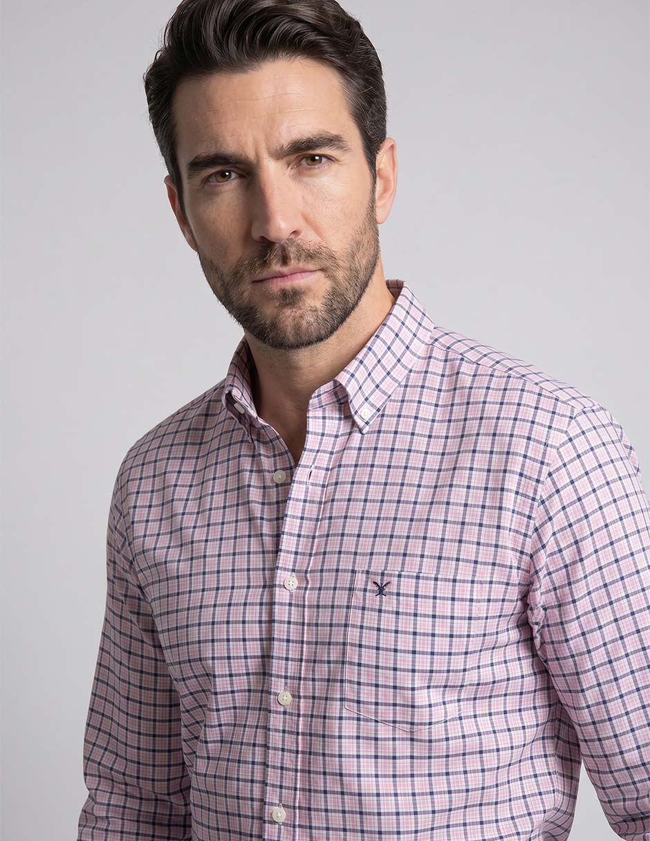 Camisa casual de algodón manga larga para hombre 3