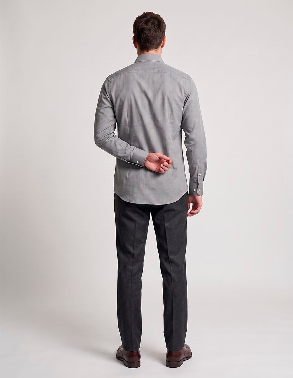 Camisa casual de algodón manga larga para hombre 4