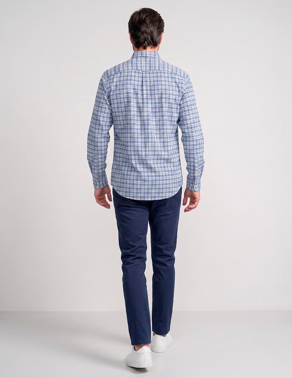Camisa casual de algodón manga larga para hombre 2