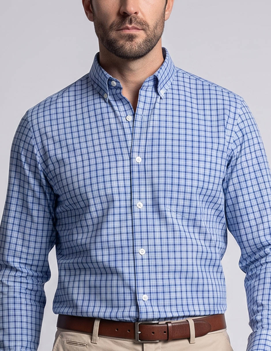 Camisa casual de algodón manga larga para hombre 3