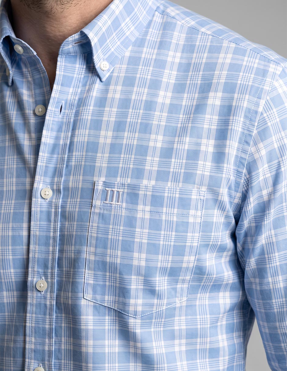Camisa casual de algodón manga larga para hombre