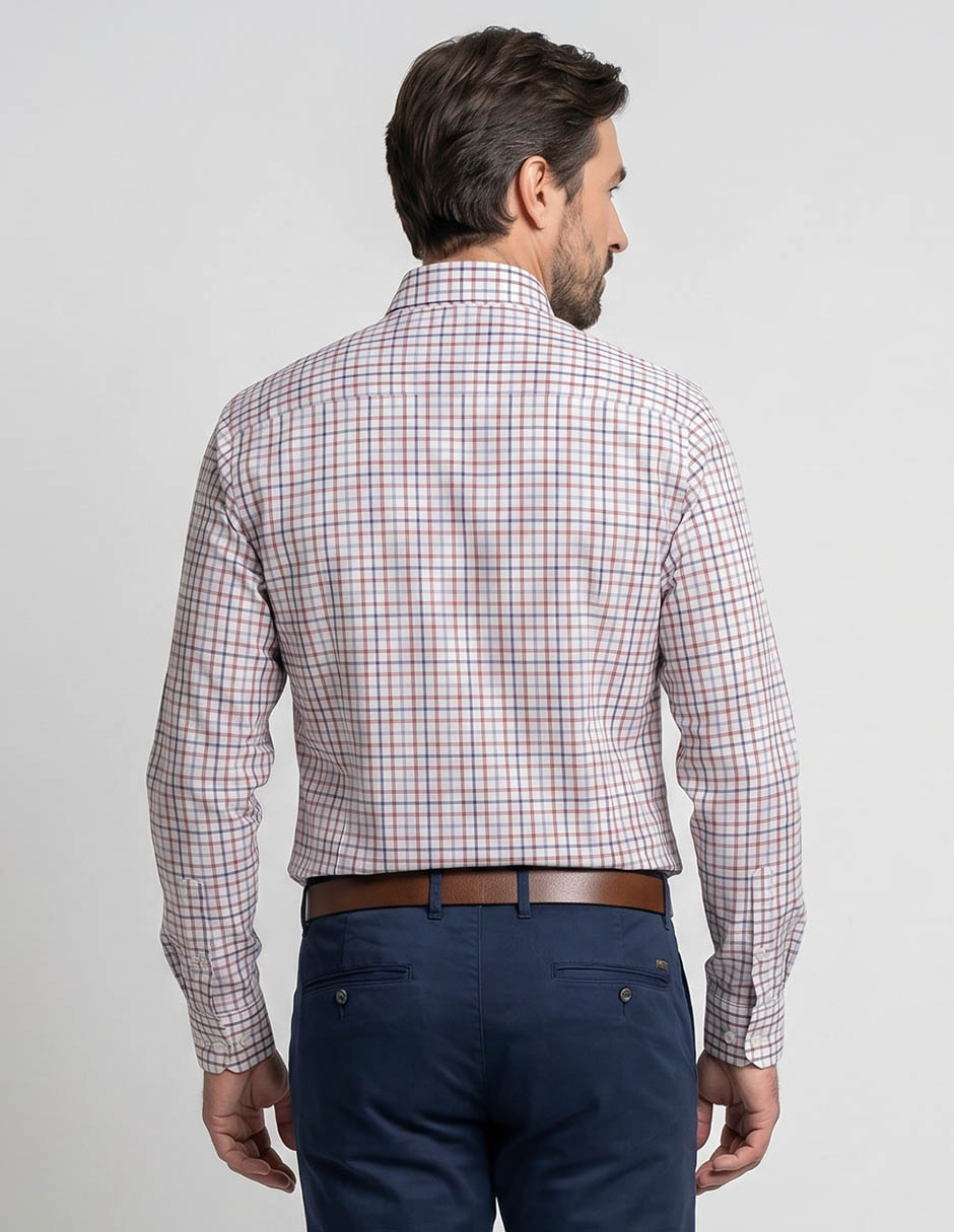 Camisa casual de algodón manga larga para hombre 2