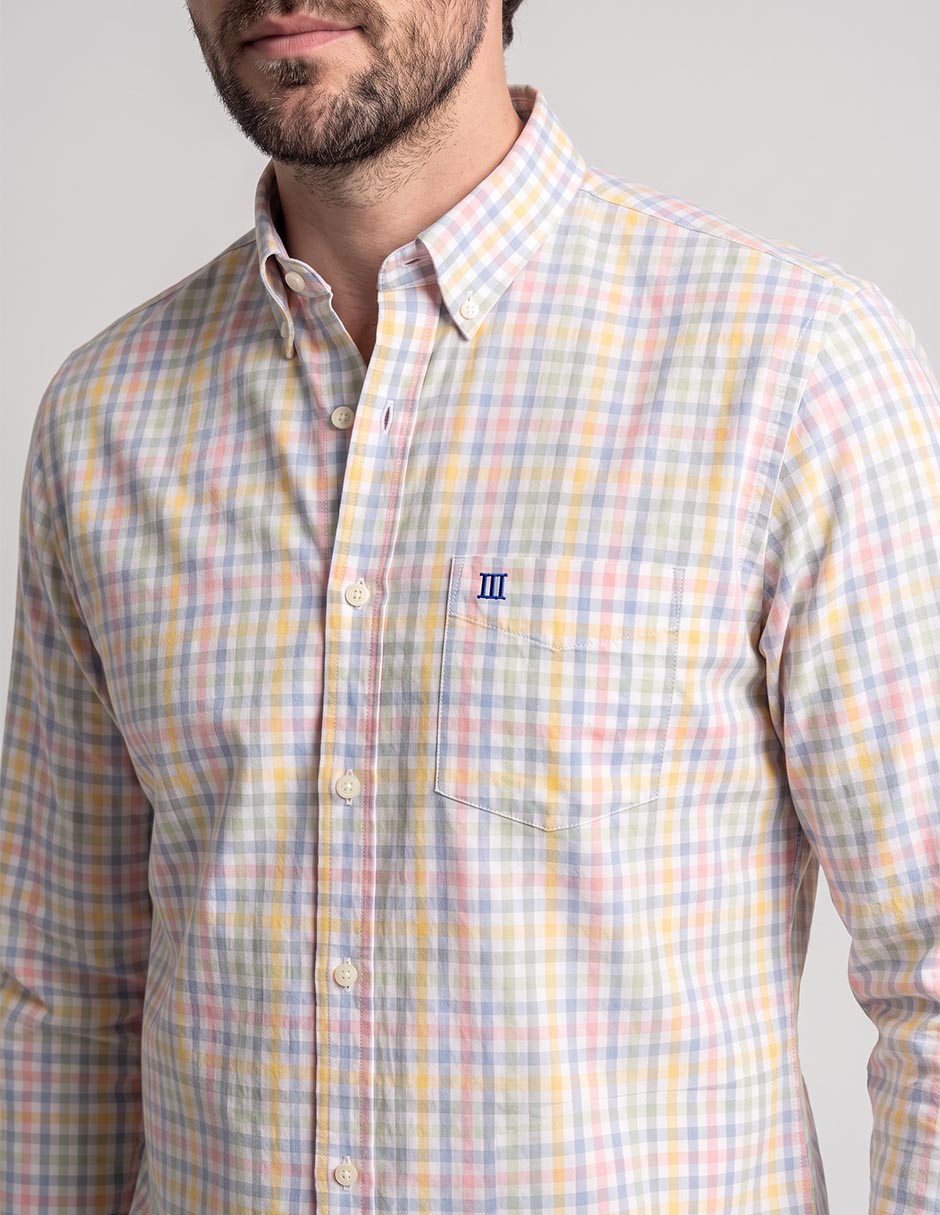 Camisa casual de algodón manga larga para hombre 2
