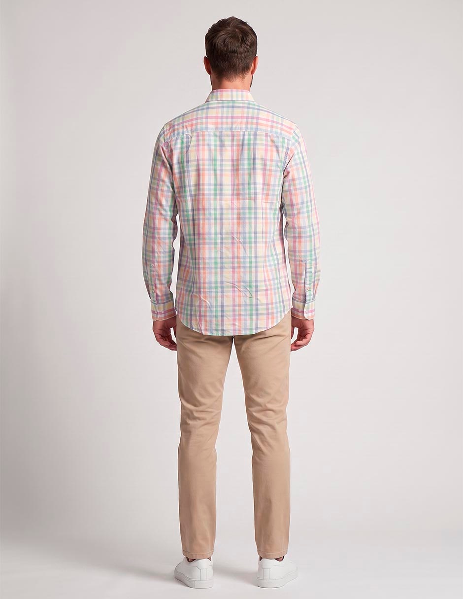 Camisa casual de algodón manga larga para hombre 3