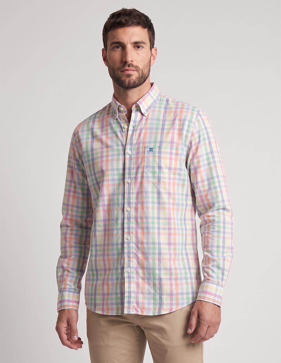 Camisa casual de algodón manga larga para hombre 2