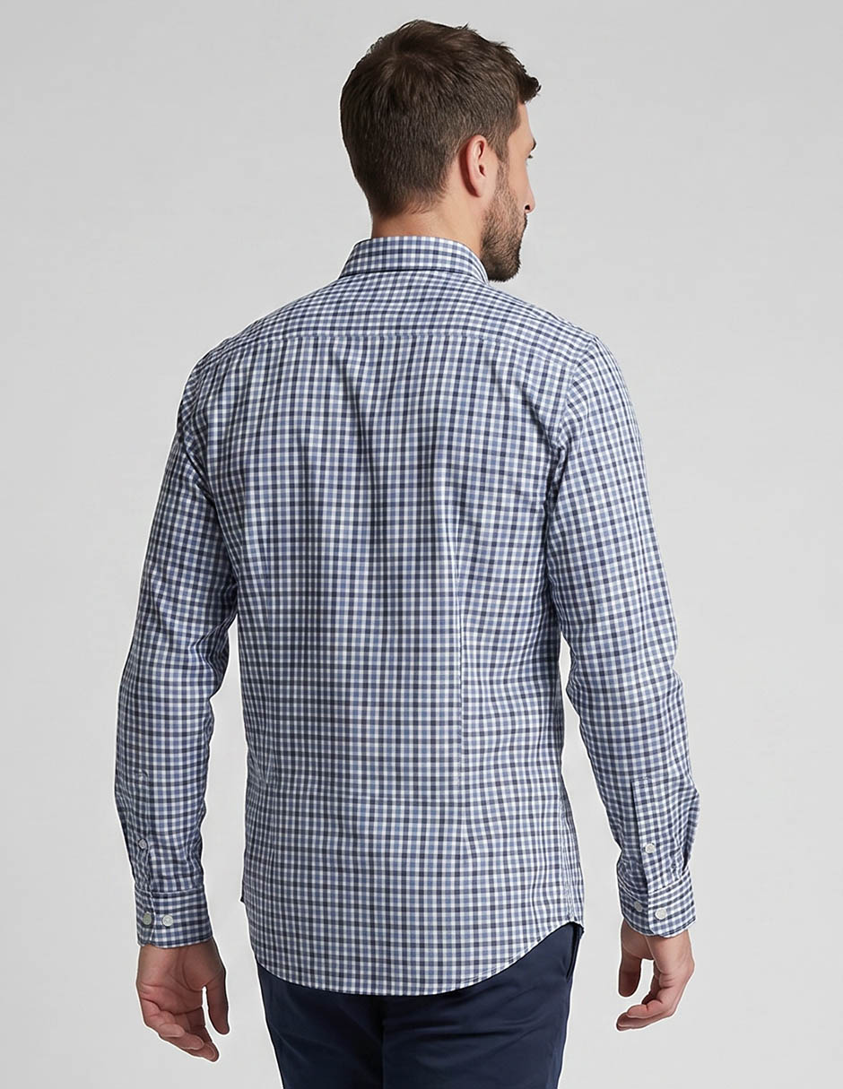 Camisa casual de algodón manga larga para hombre 2
