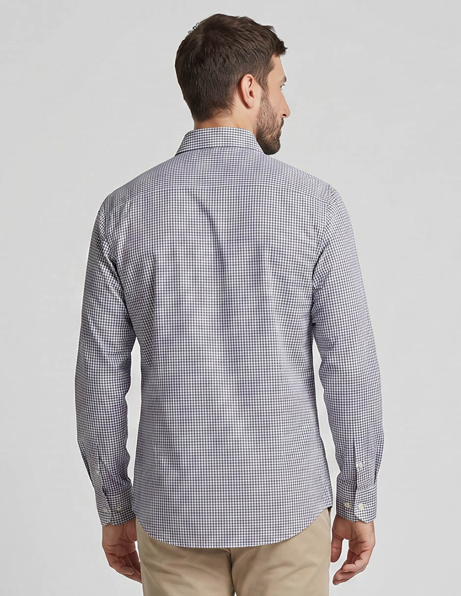 Camisa casual de algodón manga larga para hombre 2