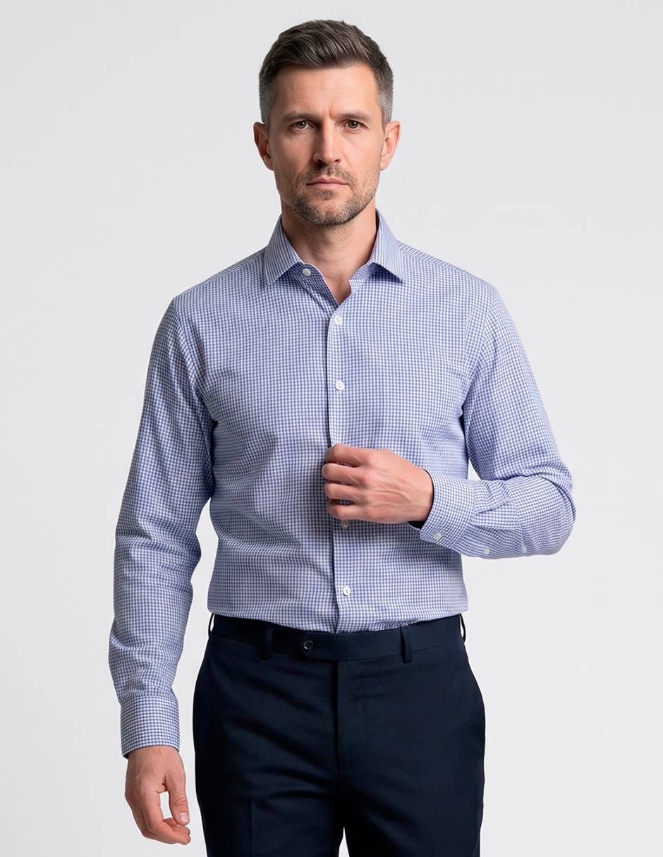 Camisa casual de algodón manga larga para hombre Camisa casual de algodón manga larga para hombre